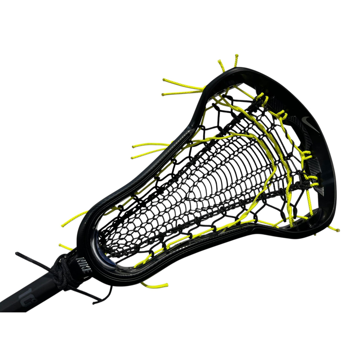Custom Nike Victory Elite Women's Lacrosse Stick with Valkyrie Pocket Black/Volt
