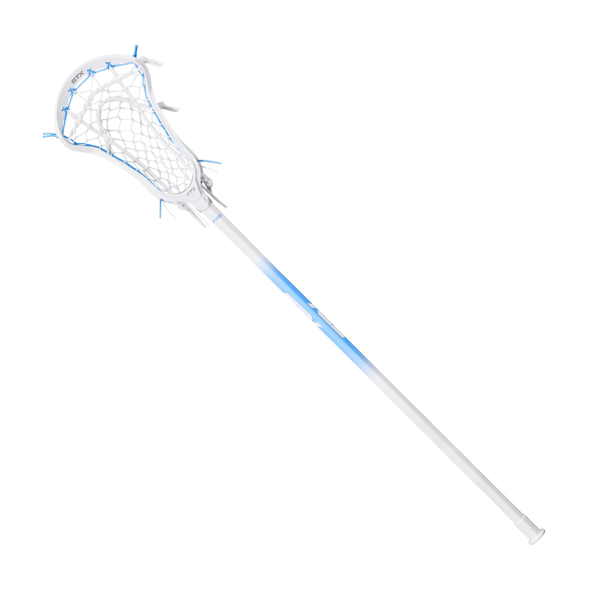 Limited Edition White/Light Blue STX Aria Pro-M Complete Women's Lacrosse Stick