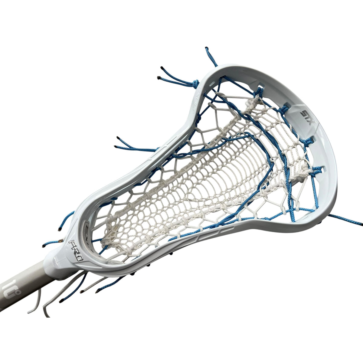 STX Exult Pro Complete Women's Lacrosse Stick with Valkyrie Pocket White/Carolina