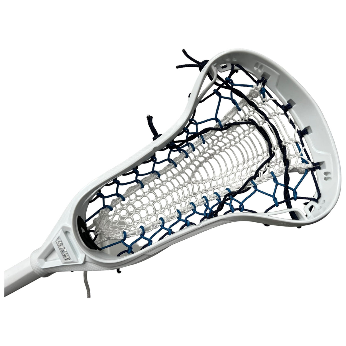 Gait Apex Complete Women's Lacrosse Stick with Armor Mesh Valkyrie Pocket White/Blue