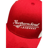 Northern Soul Lacrosse Trucker Hat Red