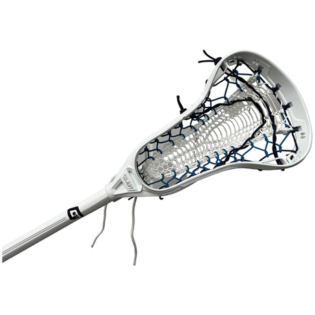 Gait Apex Complete Women's Lacrosse Stick with Armor Mesh Valkyrie Pocket White/Blue