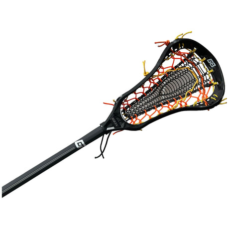 Gait Whip 2 Complete Women's Lacrosse  Stick with Armour Mesh Valkyrie Pocket Black/Orange/Yellow