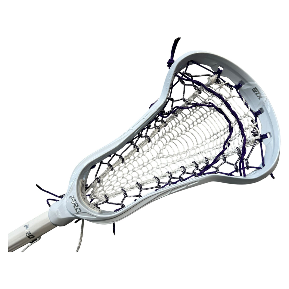 STX Exult Pro Elite Complete Women's Lacrosse Stick with Valkyrie Pocket White/Purple