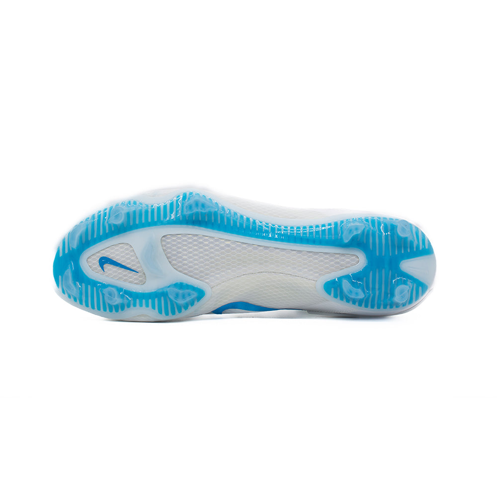 Nike Huarache 9 Elite Low Lacrosse Cleats White/Vivid Blue/Volt