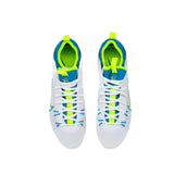 Nike Huarache 9 Elite Low Lacrosse Cleats White/Vivid Blue/Volt