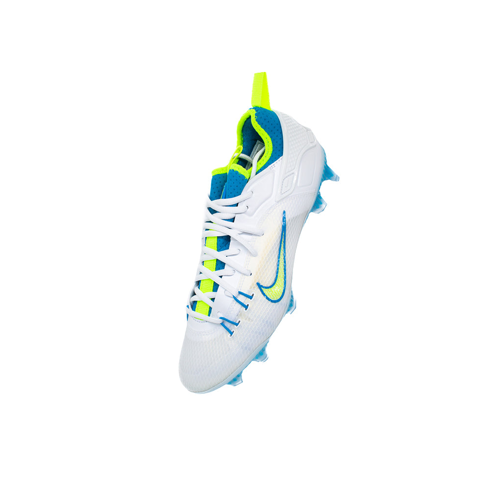 blue and white lacrosse cleats