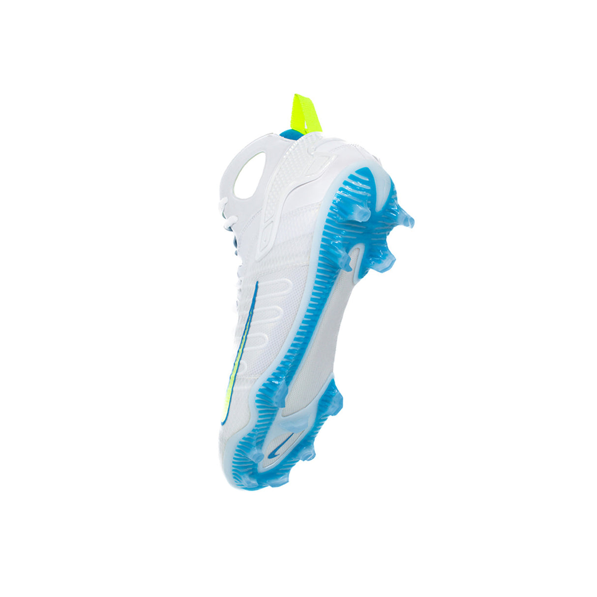 Nike Huarache 9 Elite Mid Lacrosse Cleats White/Vivid Blue/Volt