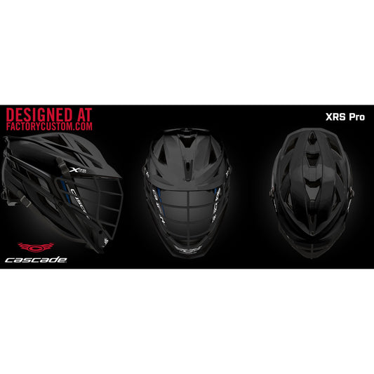 Cascade XRS Pro Lacrosse Helmet - Stock Custom - Black with Black Mask