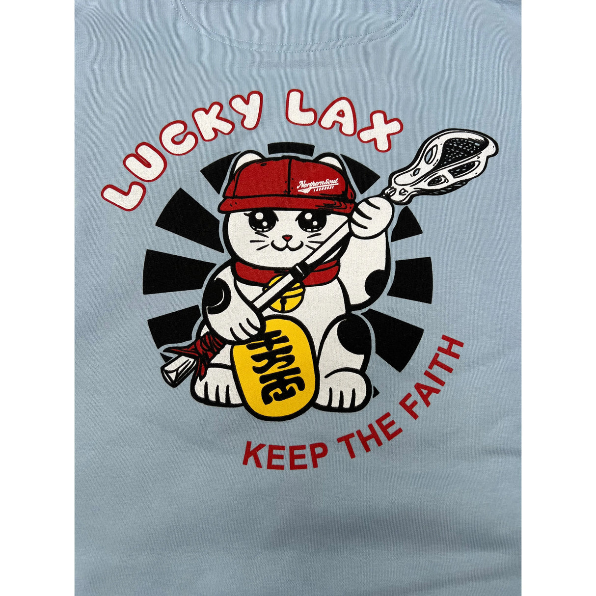 Lucky Lax Cat Sweatshirt Sky Blue