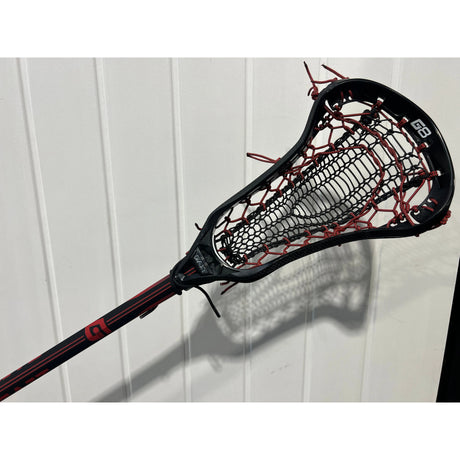 Gait Whip 2 Complete Women's Lacrosse Stick with Armour Mesh Valkyrie Pocket Black/Red/Grey