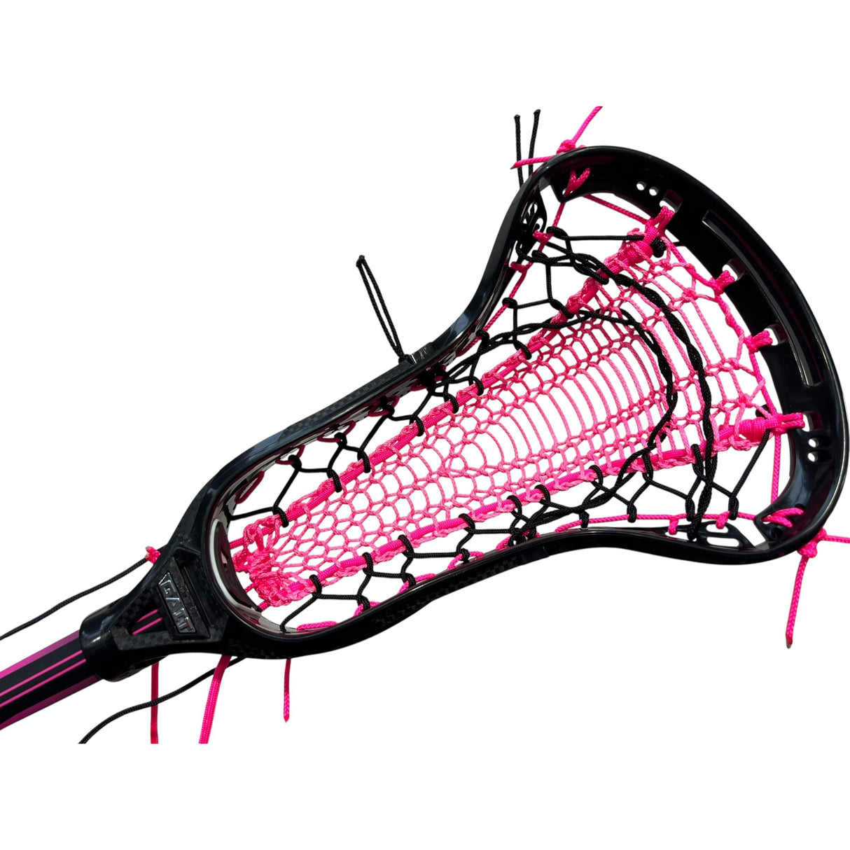 Custom Gait Apex 2 Women's Lacrosse Stick with Valkyrie Pocket Black/Neon Pink