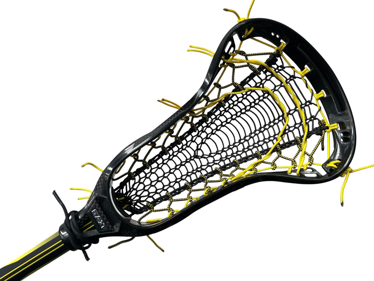 Custom Gait Apex 2 Women's Lacrosse Stick with Valkyrie Pocket Bumblebee