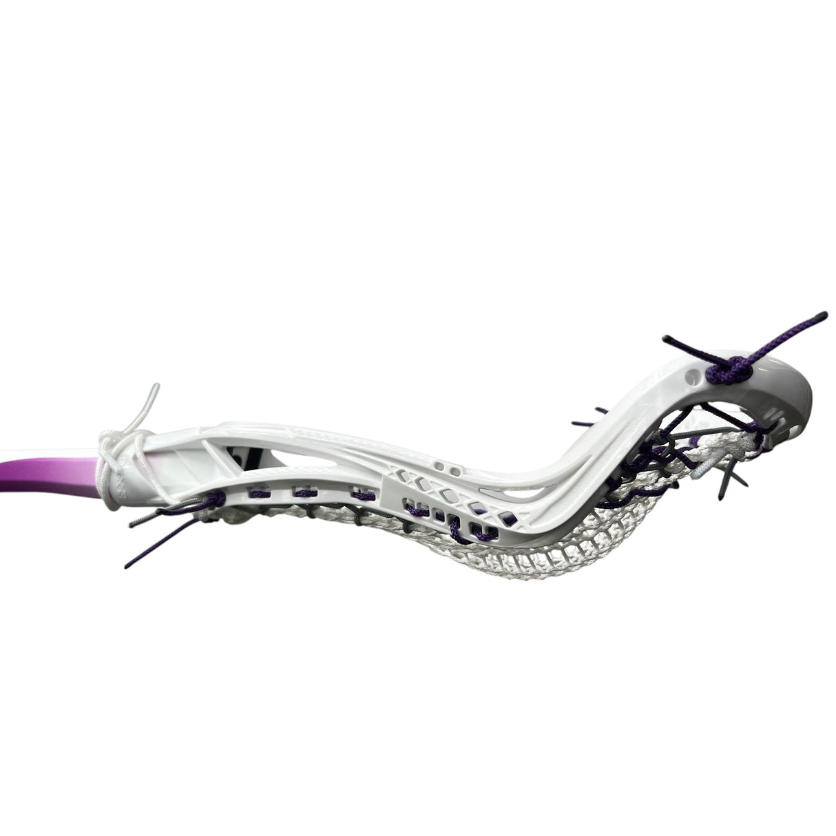 Custom Gait Apex 2 Women's Lacrosse Stick with Valkyrie Pocket White/Purple/Grey