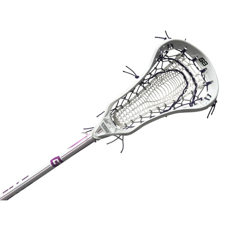 Gait Whip 2 Complete Women's Lacrosse Stick with Armour Mesh Valkyrie Pocket White/Grey/Purple