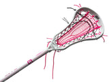 Gait Whip 2 Complete Women's Lacrosse Stick with Armour Mesh Valkyrie Pocket White/Neon Pink