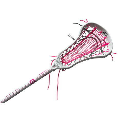 Gait Whip 2 Complete Women's Lacrosse Stick with Armour Mesh Valkyrie Pocket White/Neon Pink