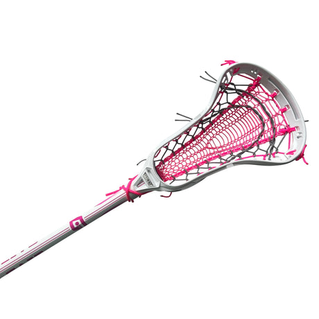 Custom Gait Apex 2 Women's Lacrosse Stick with Valkyrie Pocket White/Grey/Neon Pink