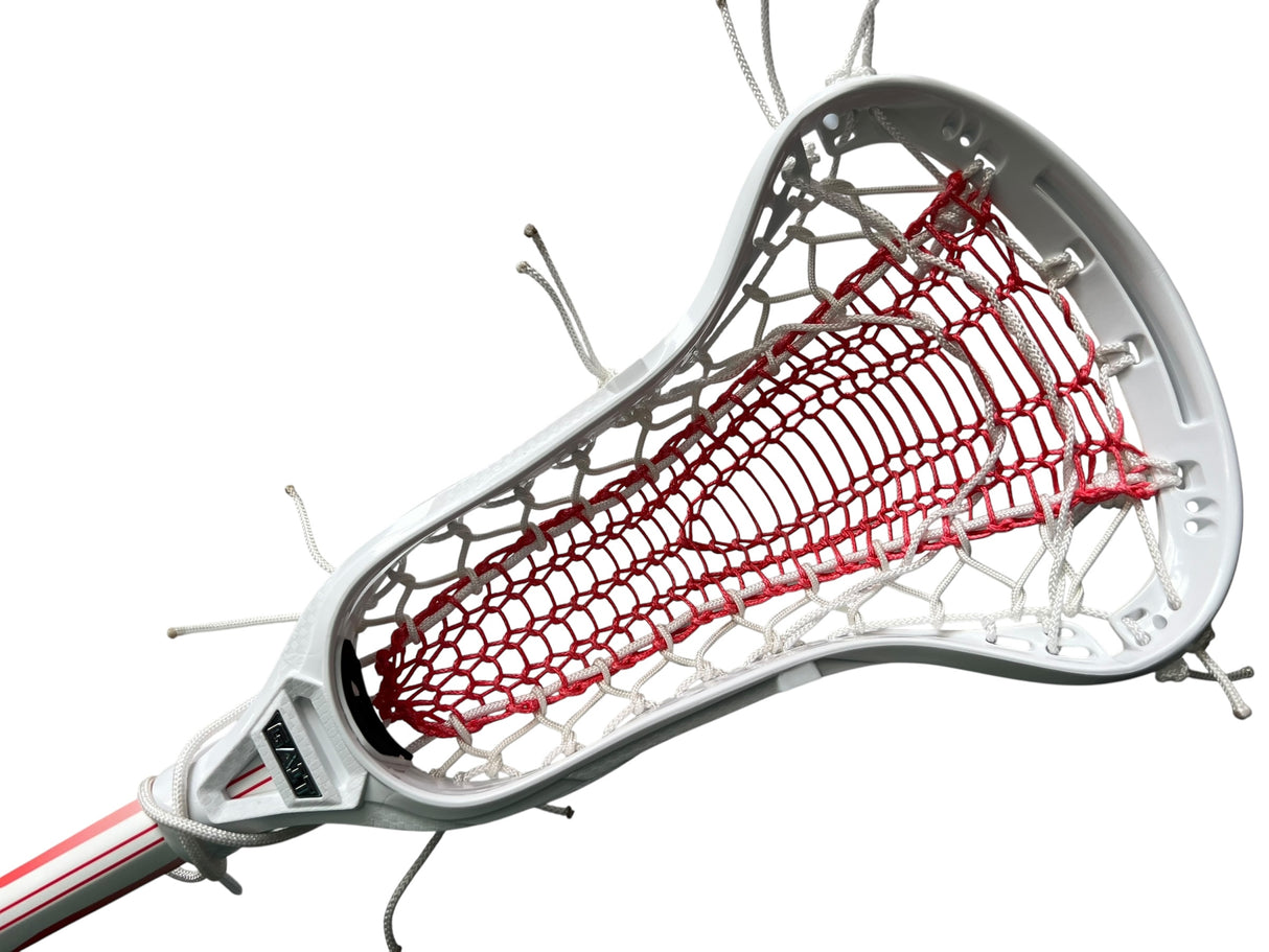 Custom Gait Apex 2 Women's Lacrosse Stick with Valkyrie Pocket White/Red/White