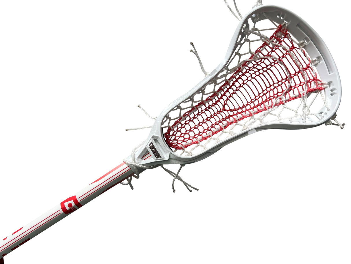 Custom Gait Apex 2 Women's Lacrosse Stick with Valkyrie Pocket White/Red/White