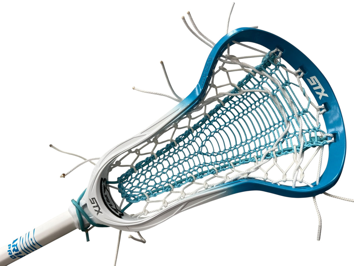 STX Aria Pro Elite Complete Women's Lacrosse Stick with Valkyrie Pocket Blue/White