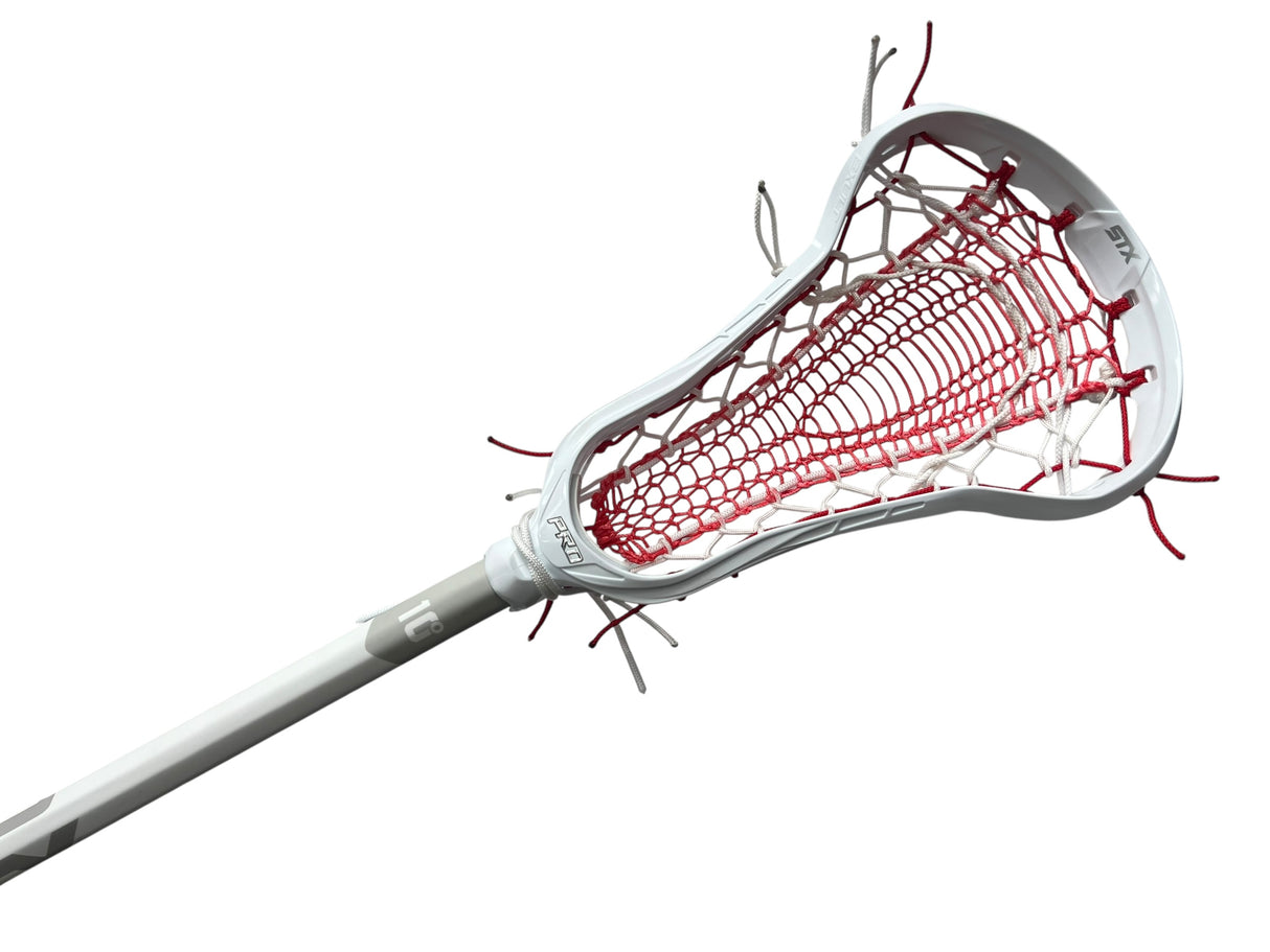 STX Exult Pro Complete Women's Lacrosse Stick with Valkyrie Pocket White/Red
