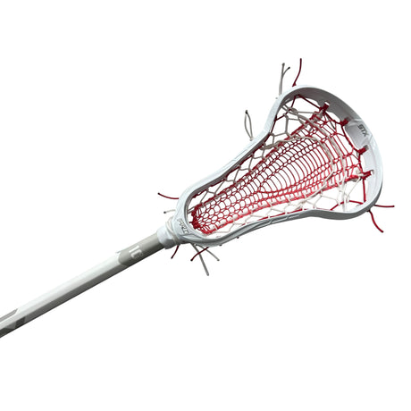 STX Exult Pro Complete Women's Lacrosse Stick with Valkyrie Pocket White/Red