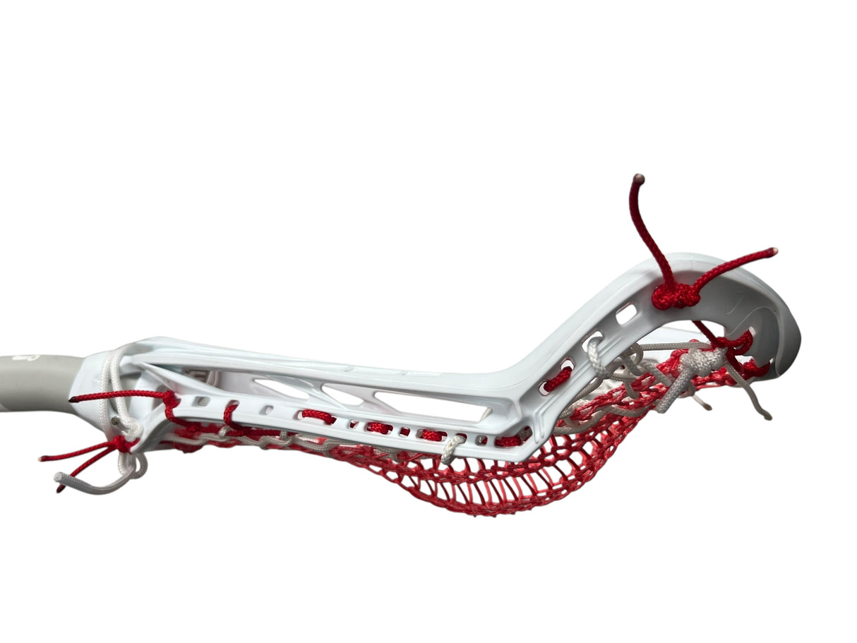 STX Exult Pro Complete Women's Lacrosse Stick with Valkyrie Pocket White/Red