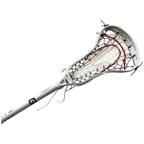 Custom Gait Apex 2 Women's Lacrosse Stick with Valkyrie Pocket White/Grey/Red