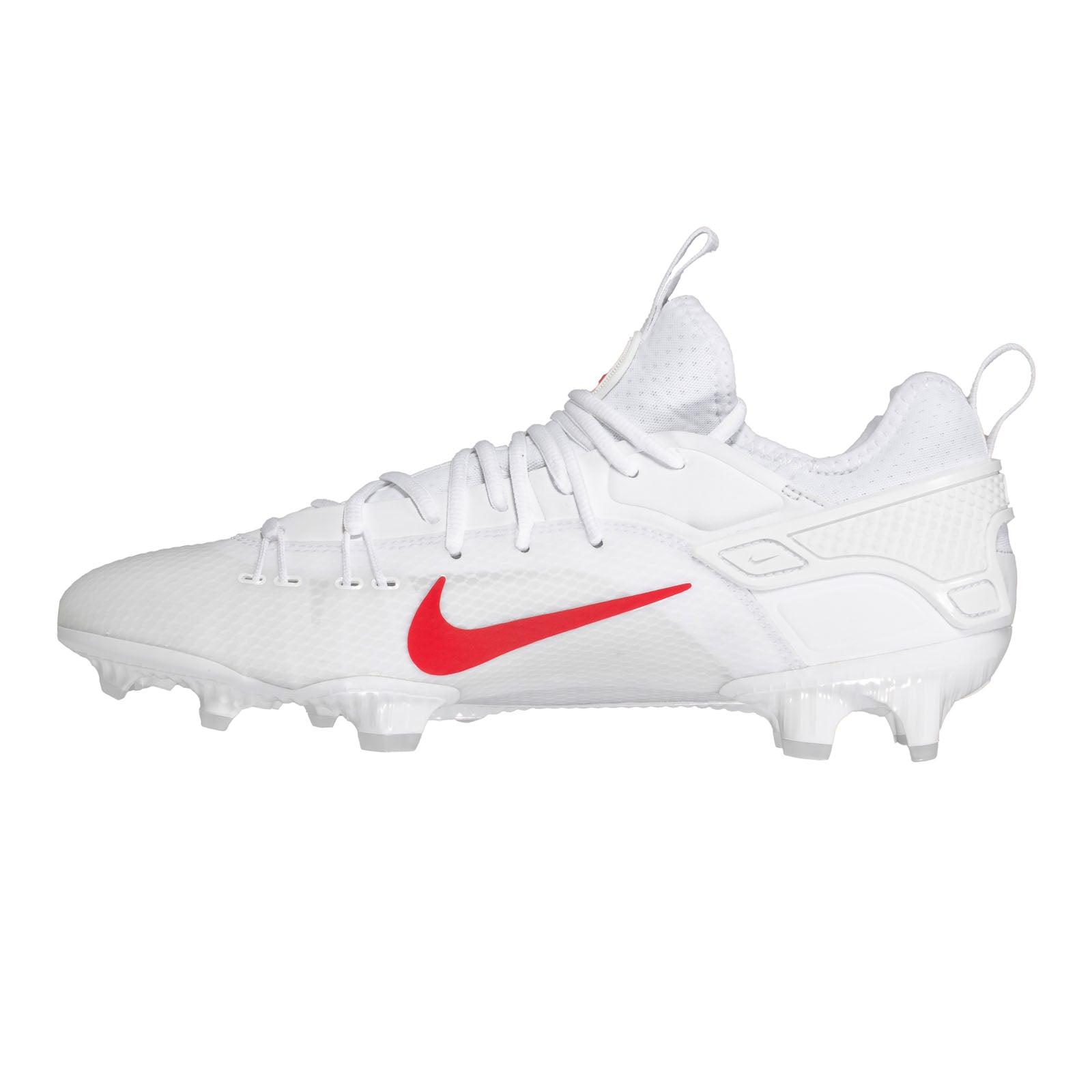 Nike Huarache 9 Elite Low Lacrosse Cleats White Red