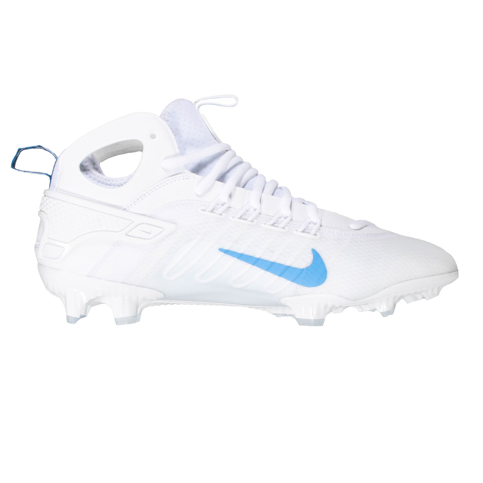 Nike Huarache 9 Elite Mid Lacrosse Cleats White University Blue