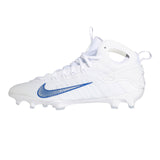 Nike Huarache 9 Elite Mid Lacrosse Cleats White/Game Royal