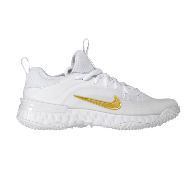 Nike Huarache Elite Turf Lacrosse Cleats White/Vivid Gold