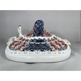 Custom Gait Mustang with Mesh Dynasty 9D Hexagon USA White Head USA Red White Blue Mesh