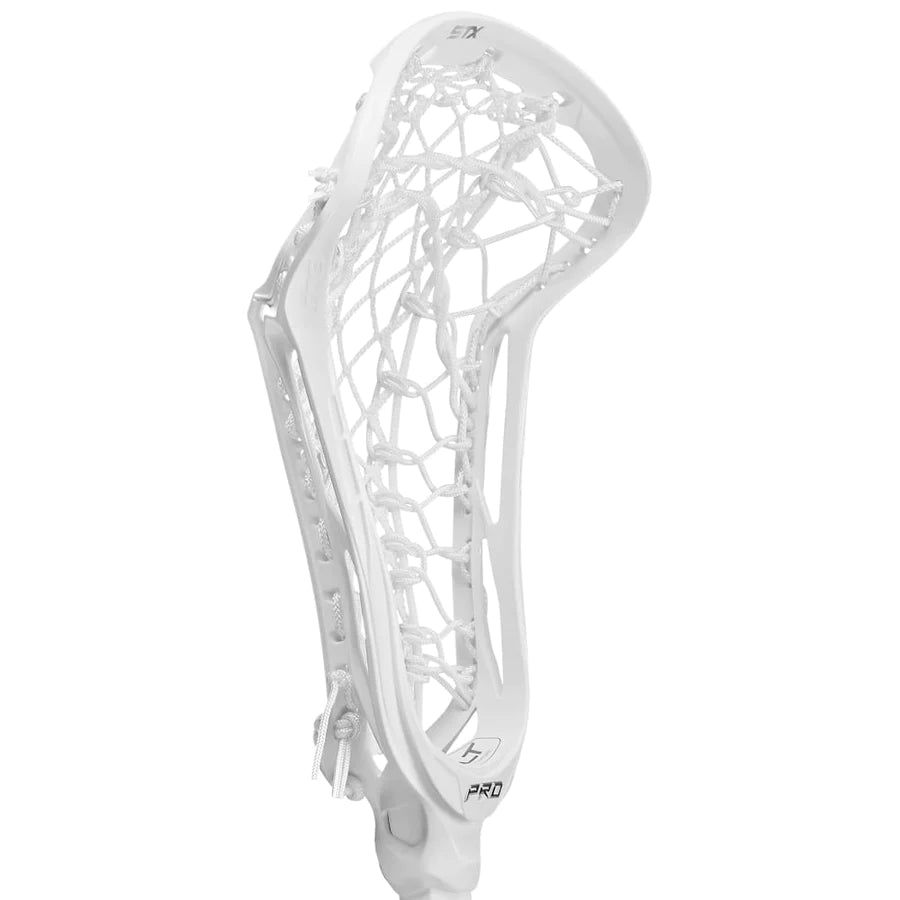 STX Exult Pro Crux Mesh 2.0 10 Degree Women's Lacrosse White Head White Pocket