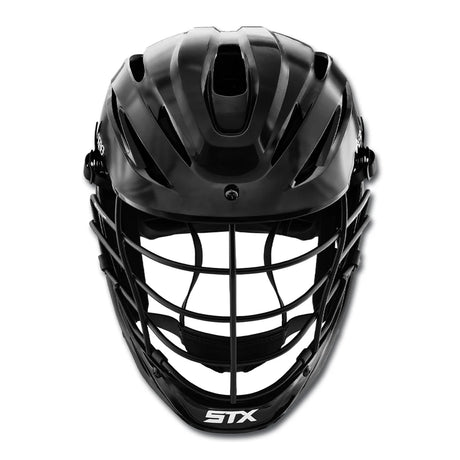 STX Aero Lacrosse Helmet - Stock Custom - Black with Black Mask