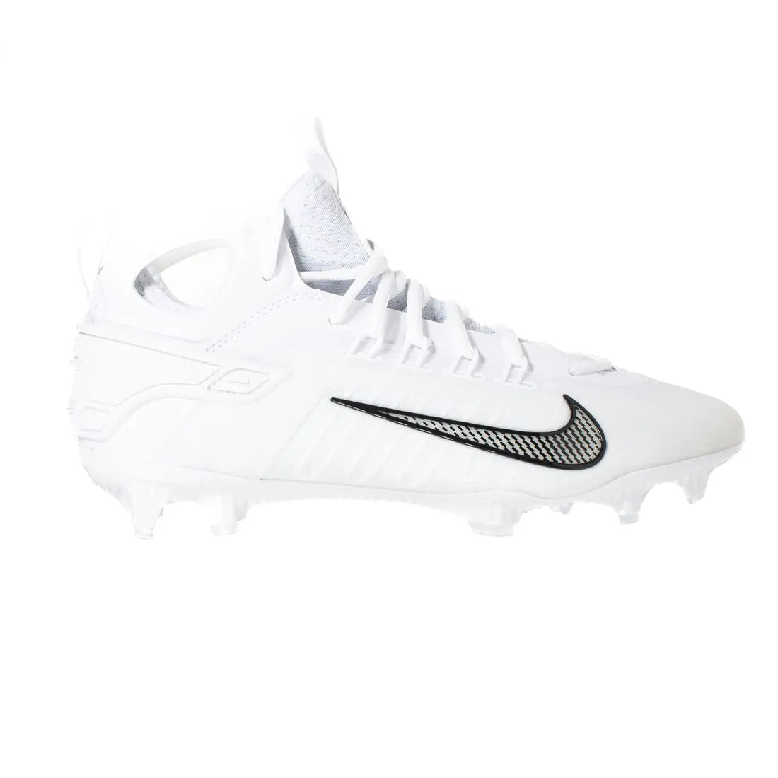 Nike Huarache 9 Elite Mid Lacrosse Cleats White Black