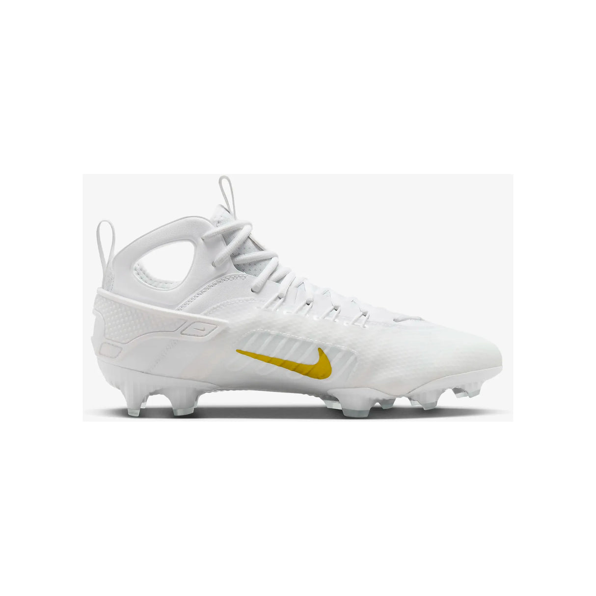 Nike Huarache 9 Elite Mid Lacrosse Cleats White Vivid Gold Northern Soul Sportswear