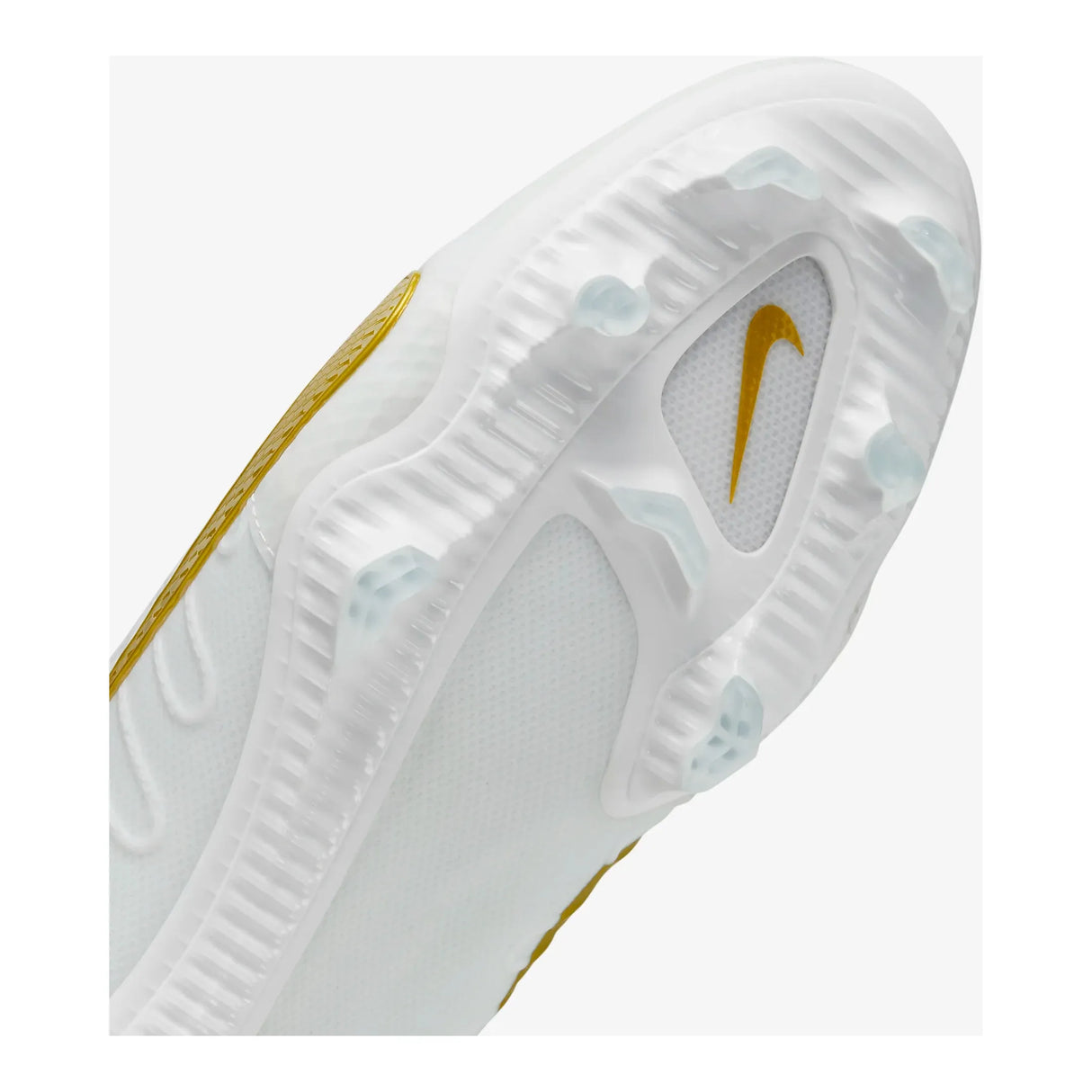 Nike Huarache 9 Elite Mid Lacrosse Cleats White/Vivid Gold
