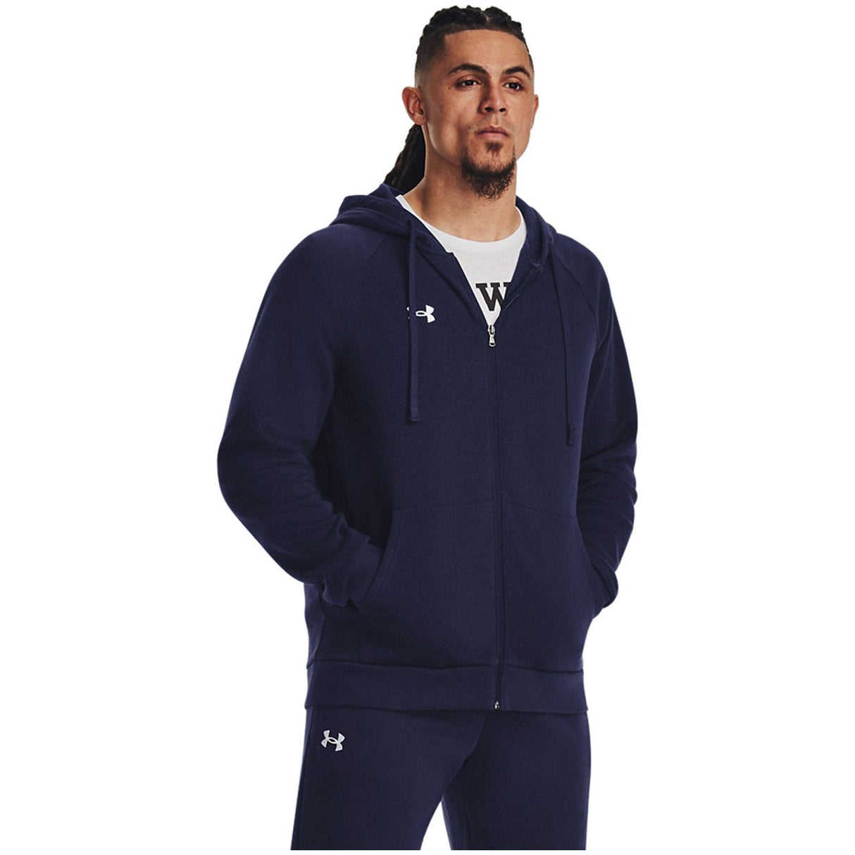 Under Armour Rival Fleece Full-Zip Hoodie - Navy