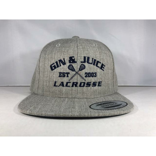 Gin & Juice Lacrosse Snapback Hat Grey