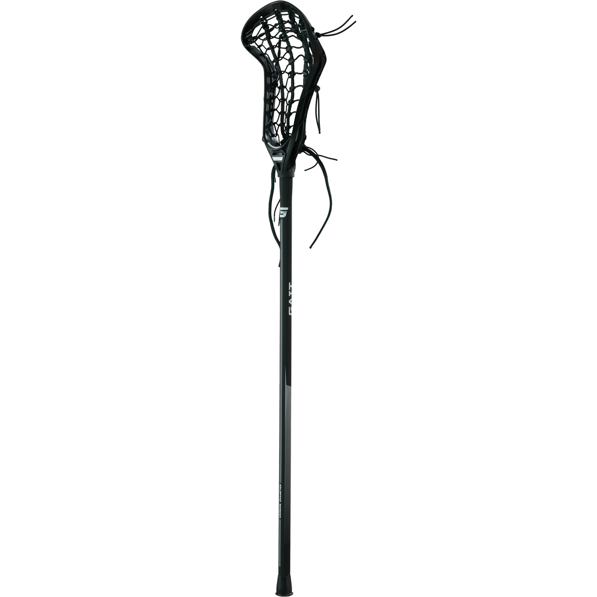 Gait Whip Complete Women's Lacrosse Stick Rail Elite Pocket Black Head, Black Handle