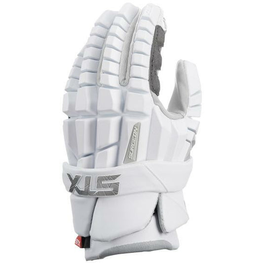 STX Surgeon RZR Lacrosse Gloves White