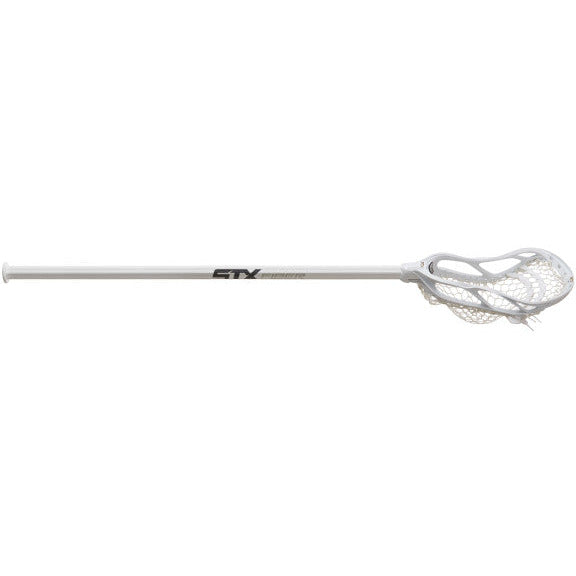 STX Stallion 900 Complete Men's Lacrosse Stick with STX Fiber Handle White Angled View