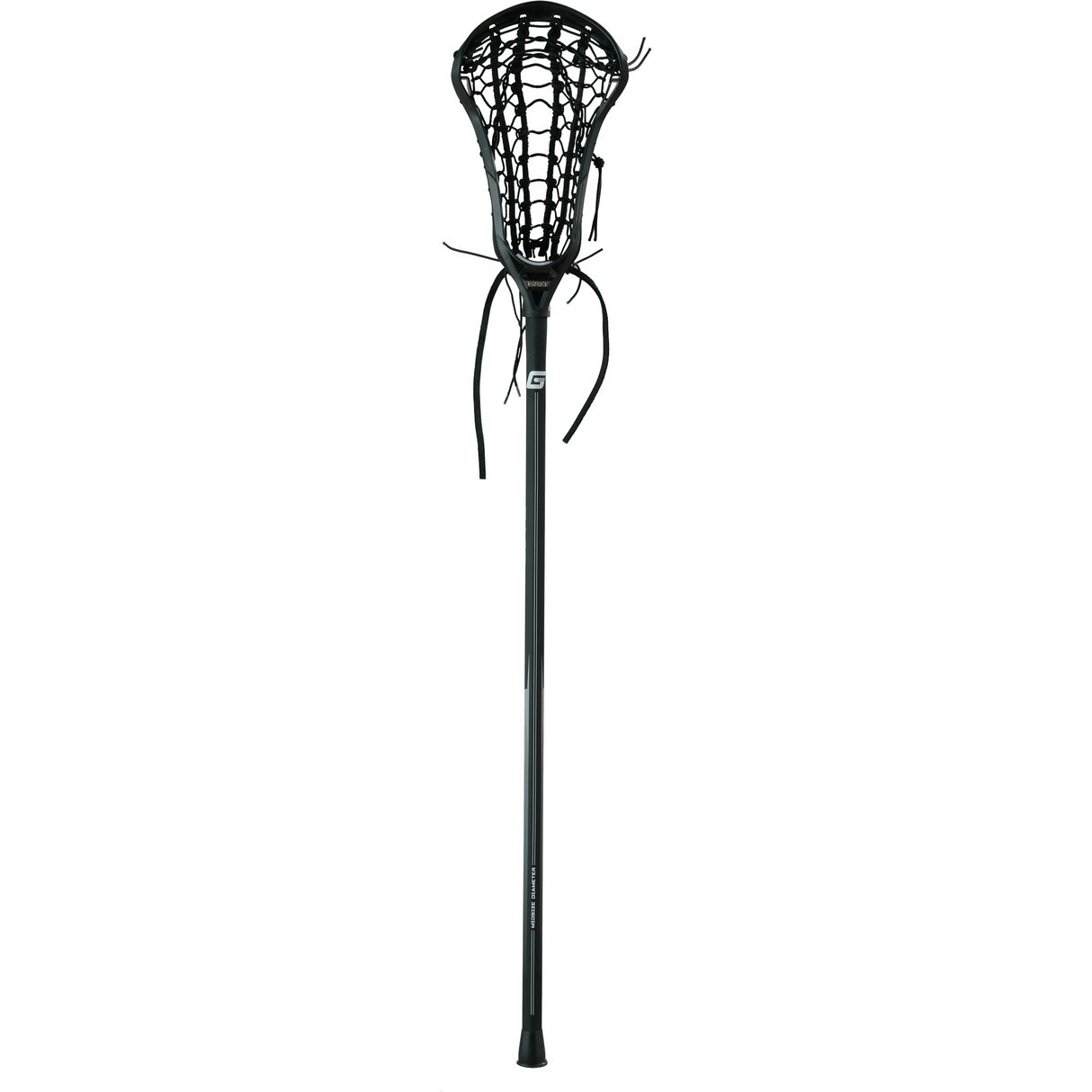 Gait Whip Complete Women's Lacrosse Stick Rail Elite Pocket Black Head, Black Handle