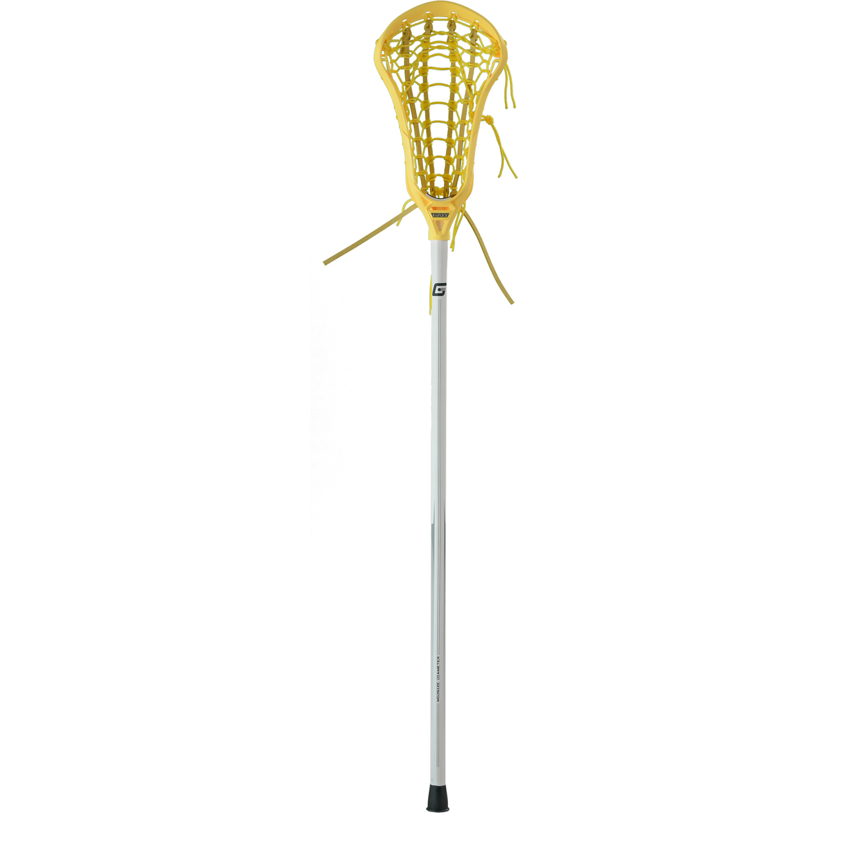 Gait Whip Complete Women's Lacrosse Stick Rail Elite Pocket Yellow Head, White Handle