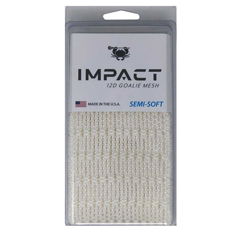 ECD 12D Impact Goalie Semi Soft Mesh Piece White