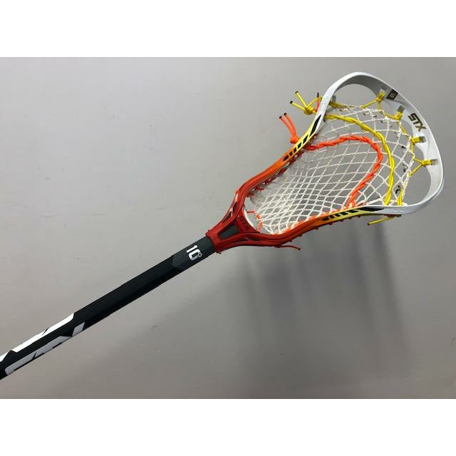 Custom Fire Dyed STX Crux 600 with Comp 10 Handle and Ignite Mesh on Black composite handle