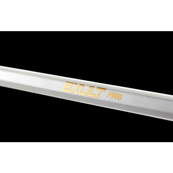 STX Exult Pro 10 Degree Women's Composite Lacrosse Handle White/Gold close-up