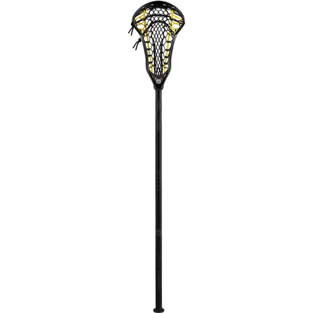 Maverik Axiom Vertex Mesh Complete Women's Lacrosse Stick Black/Yellow on Black handle